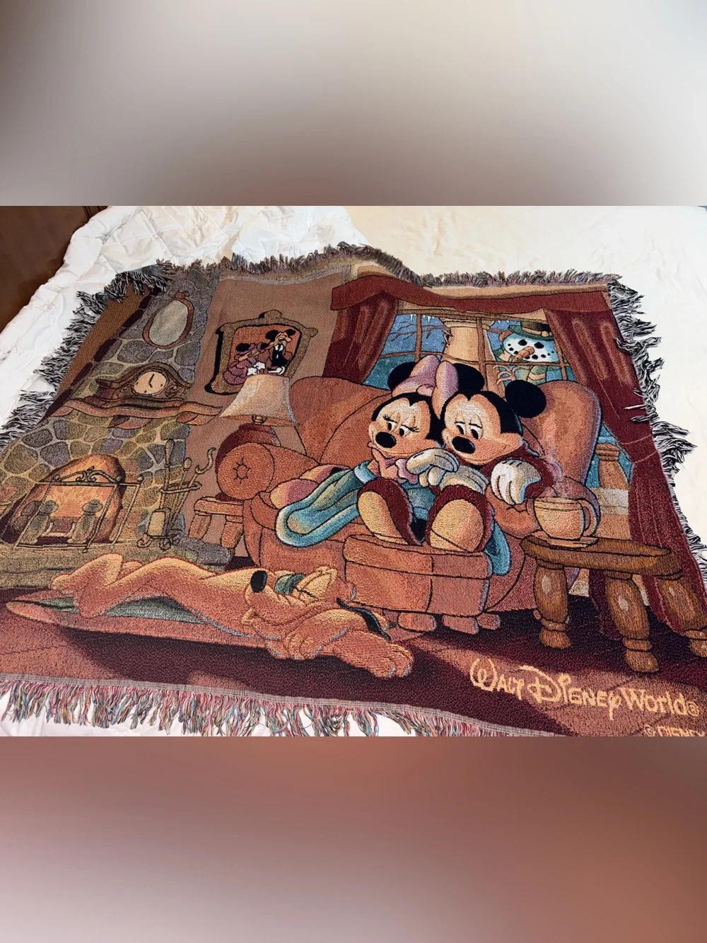 Walt Disney World Mickey & Minnie Cozy Throw Blanket